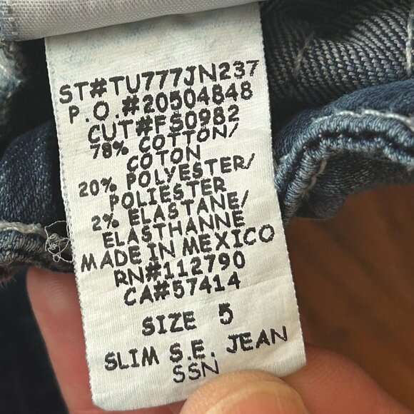 True Religion Y2K Little Girls Size 5 Lya Style Straight Leg Adjustable Waist - Picture 15 of 16